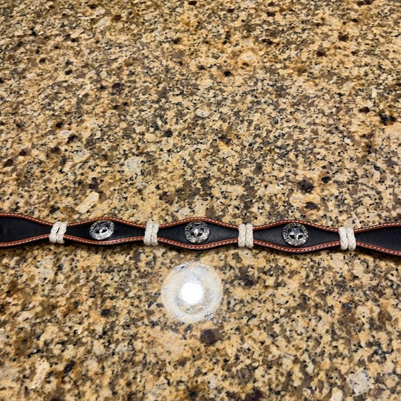 Ranger Belt Company | Hand Tooled Western Style Leather Concho  Belt 26 S - Picture 9 of 10